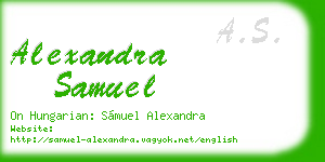 alexandra samuel business card